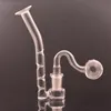 O mais novo adaptador de arco de bocal de tubo de narguilé para fumar com furo côncavo J-hookah tubo de pistola côncava tipo vidro água dab rig bong com queimador de óleo masculino de 14mm ou tigela de tabaco