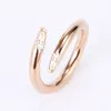 Nail Ring Love Rings Designer Rings for Women Jewelry Titanium Steel Single Fashion Street Hip Hop Casual Par Classic Gold Silv287b