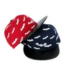 Ball Caps Dzieci fajny wzór nietoperza Hip Hap Hat Summer Girl Street Dance Flat Sunshade Słońce Protect Baseball Cap skórzana Brim F54