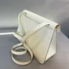 Luxury Women Crossbody Bag 7a Halzans äkta läder handgjorda skaka huvudko kors6pha