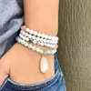 MG0994 New Arrival Design HOWLITE and Amazonite Bracelet Natural 6 MM Rhodonite 108 Mala Yoga Jewelry Women's Rose Quartz Pendant 230z