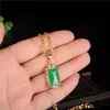 Natuurlijke Myanmar groene jade hanger met 925 sterling zilver roségouden hangers kettingen ketting jade sieraden jade ketting toevoegen193N