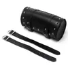 Universal Motorcycle PU Leather Roll Barrel Tool Bag Luggage Saddlebag For Most Motorcycle2164