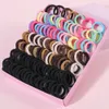 150pcs Çocuk Saç Band Elastik Düz Renk Bebek Bandı Çocuk Ponytail Tutucu Scrunchies Teaves Gird Girls Saç Aksesuarları