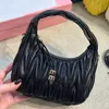 Mulheres tote bags bolsas designer sacos de ombro vaguear bolsa moda plissado macio pele carneiro hobo saco crossbody bolsas