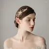 Haarspeldjes Bruidskroon Gouden Kleur Bloemen Parels Bruiloft Tiara Hoofdband Handgemaakte Vrouwen Prom Sieraden Accessoires