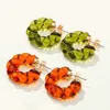 Stud Oorbellen Koreaanse Mode Rood Blauw Groen Hars Studs Voor Vrouwen Rvs Piercing Oorbellen Kpop Luxe Designer Sieraden