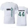 Kvinnors t-shirt Summer Formula One Racer Lewis Hamilton F1 Racing Fans kortärmade nr.44 Överdimensionerade t-shirts män/kvinnor mode streetwear