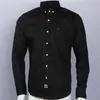 Homme Stickerei 100% Baumwolle Marke Shirts Camisa Masculina Männer Langarm Kleid Shirts Männer Sozialen Homme Eden Park Faconnable Chem273P