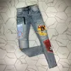 PH368 Heren Verontruste Ripped Skinny Jeans Mode Heren Jeans Slanke Motorfiets Moto Biker Causale Heren Denim Broek Hip Hop Mannen 288n