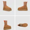 Newly arrived Classic Dipper short snow boots for women winter new elastic slim with fashionable and versatile side zippers plush thick cotton shoesG