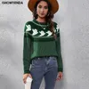 Kadın Sweaters Cadılar Bayramı Hayalet Vintage Bayanlar Sweater Polka Dot Uzun Kollu Örme Krallık Kış Kadın Tasarım Kakilleri Örgü 230915