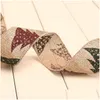 Christmas Decorations Linen Webbing Printing Dot Tree Ribbon Ornaments Party Supplies Drop Delivery Home Garden Festive Dh3Ln