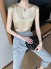 女性用ブラウスサマーウィメンエレガントな贅沢なサテントップ6xlプルオーバーシフォンTシャツ短袖Tシャツ韓国オフィスレディアセテートファブリック