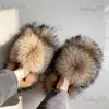 Slippers PVC Real Raccoon Brown Teddy Fur Slides 2.0 Fox Fur Slippers Babiq05