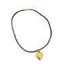 jewelry bb earrings Autumn Winter 2022 Fashion Show Wind Big Love Letter Necklace Black Rope Gold Heart Shaped Pendant for Men Women