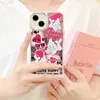 Obudowy telefonu komórkowego Flower Mirror Pokrycie mobilne na iPhone 11 14 Pro Max Case Tulip Cartoon Puppy Puppy na iPhone 11 12 13 14 Pro Max L230916