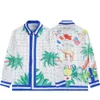 2023SS Casablanca heren designer zijden overhemd met lange mouwen Resort Beach lente en herfst heren en dames bloemenshirt