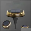 Garden Decorations Solar Energy Led Underground Lamp Pin Lamps Light Without Charge Patio Home Lawn Drop Delivery Dhuwr