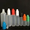 500pcs e液体ドロッパーボトル3ml 5ml 10ml 15ml 20ml 30ml 50ml 60mlの育児キャップと薄い先端okkp用の空のボトル