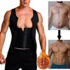 Neoprene calor armadilha camisa suor corpo shaper colete cintura trainer sauna efeito shapewear compressão tanque superior barriga cincher cinto m245d