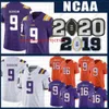 Paars Joe Burrow Lsu Tigers Jersey 16 Trevor Lawrence 9 Travis Etienne Jr. Ncaa Amerikaans