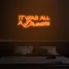 Other Event & Party Supplies It Was All A Dream Neon Sign Custom Light Led Pink Home Room Wall Decoration Ins Shop Dec2910