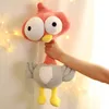 Animali Kawaii pollo dagli occhi grandi animale di pezza giocattolo cartone animato simpatico fenicottero peluche bambini che dormono comodità bambola morbido cuscino decorazione della camera