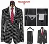 Abiti da uomo Blazer vendita marchio di moda di alta qualità Polka Dot uomo abiti eleganti festa nuziale colore bianco nero pantjacket 230915