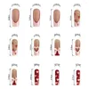 Fałszywe paznokcie długość rura wodna fałszywa funky pełna pokrywa do noszenia manicure paznokcie kwadratowy prasa na głowę na kobiety