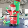 - Fiocco gonfiabile gigante, fiocco di Natale, Babbo Natale e pupazzo di neve, decorazione per esterni, 5 x 4 m
