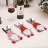 كاريكون دمى سكين مجموعة طاولة المطبخ الدعائم الدعائم عيد الميلاد ديكورات المنزل المطبخ الحلي عيد الميلاد هدايا عيد الميلاد سنة جديدة سعيدة