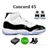 مع Box Jumpman 11 أحذية كرة السلة للرجال نساء 11s الكرز منتصف الليل البحرية الرمادية الرمادية الرمادية 25 الذكرى السنوية المربعة