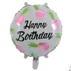 Décoration de fête 18 ballons d'aluminium gonflables joyeux anniversaire décorations fournitures dessin animé ballon d'hélium enfants ballons jouets drop livrer dhflo
