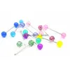 Anneaux de langue 100pcs bijoux de corps piercing boule acrylique anneau de paillettes haltères barre de mamelon 14G1.6mm mélanger les couleurs livraison directe Dhgarden Dhcgm