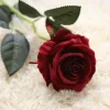 Hot 10pcslot wedding decorations Real touch material Artificial Flowers Rose Bouquet Home Party Fake Silk single stem Flowers Floral ZZ