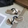 Chinelos de verão feminino 2023 dedo do pé aberto fundo grosso casual praia feminina moda senhoras sandálias sapatos femininos