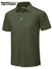 Polos masculinos Tacvasen verão casual t-shirts mens manga curta polo camisas botão para baixo camisas de trabalho rápido seco tee esportes pesca golfe pulôver 230915