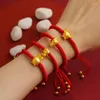 Bracelet en corde rouge du zodiaque chinois, fil en Carton, fait à la main, réglable, bijoux à la mode, cadeau porte-bonheur pour femmes et hommes