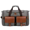 Sacs Duffel Weysfor Sac de voyage Toile multifonction en cuir bagage à main hommes fourre-tout grande capacité utilitaire week-end nuit