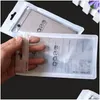 Packing Bags Wholesale 12X21Cm Plastic Zipper Black White Blue Retail Packaging Bag Cell Phone Case For 4.7 To 5.5 Inch Er Shell Displ Dhjrq