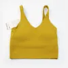 LL-206 Align Tank Top U Bh Yoga Outfit Frauen Sommer Sexy T Shirt Solide Sexy Crop Tops Ärmellose Mode Weste 17 farben