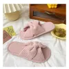 Slippers 2022 European And American Women's Indoor Leisure Floor Plush Open Toe Cotton 3682