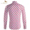 SISHION Autumn Casual Mens Polka Dots Shirts Long Sleeve Cotton Men QY0339 Black White Plus Size Single Bressted Shirt Men2494