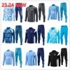 2023 2024 NOVO homem agasalho City HAALAND half zip Training Suit MEN Kids 22/23/24 Manga comprida Sportswear Futebol Meninos meninas Survatment Foot chandal futbol Moletom