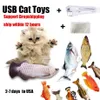 Dagar till USA 30 cm Cat Toy Fish USB Electric Charging Simulation Dancing Hopping Moving Floppy Electronic Toys217d
