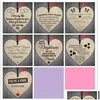 Décoration murale 31 styles Noël en bois amour puce de Noël suspendu plaque cadeau pendentif coeur forme lettre amitié bouteille de vin étiquettes goutte Dhi10