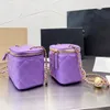 Women Luxury Brand Bag Box Bag New Gold Ball Box Black Gold Color Smooth Cowhide Bag Handbag Crossbody Bag Metal Chain Backpack Mini Size 19cm/10cm