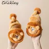 Slipper Cartoon Lion Children's Winter Shoes Cute 3D Animals Floor Slippers For Kids Flats Warm Plush Design Child Girls Boys Slippers T230916