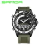 2018 SANDA Brand Shock Watch 3ATM military style Men's Digital silicone men outdoor sports watches multicolor Relogio Masculi239R